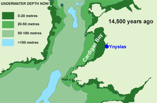 Cardigan Bay, 14500 years ago