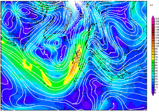 500 hPa winds, 14th April 2013