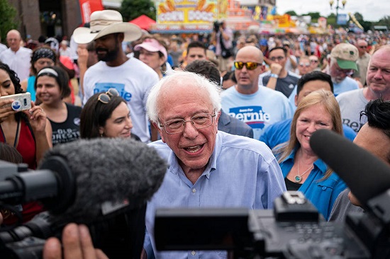 Bernie Sanders campaigns in Iowa Aug 2019