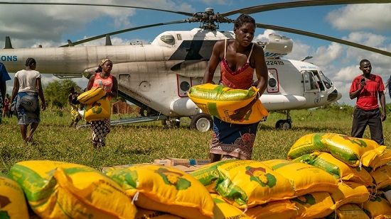 Relief aid after cyclone Idai hit Mozambique in March 2019