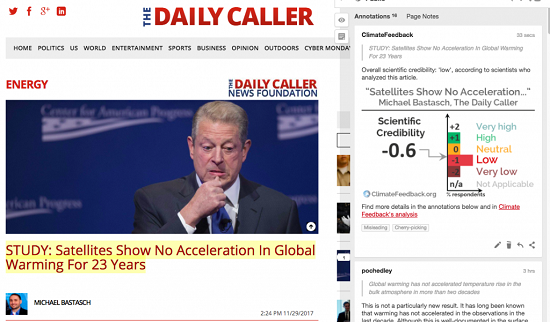 Climate Feedback Daily-Caller_Michael-Bastasch_Global-Warming