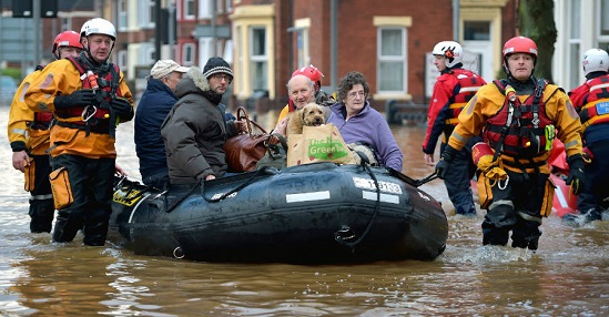 Flooding Carlisle UK Storm Desmond 2015