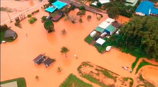 Flooding on Hawaiian Island of Kauai March 2018