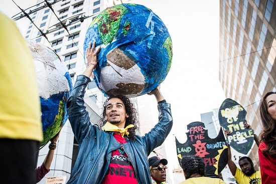 Protestors at Global Climate Action Summit San Francisco Sep 2018
