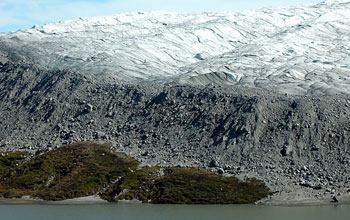 Photo of the edge of the Greenland ice sheet, near Kangerlussuaq