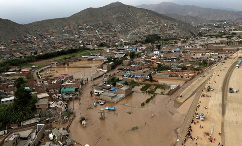 Flooding in Lima, Peru, March 17, 2017