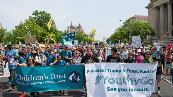 Our Childrens Trust Marchers in Washington DC