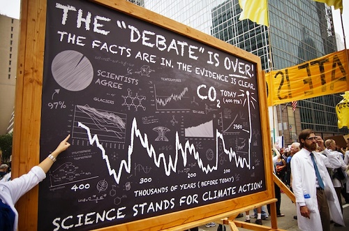 Scientists at the 2014 People's Climate March in New York.