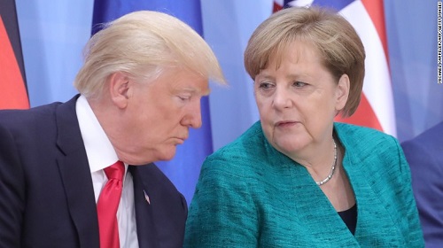 Trump & Merkel G20 Hamburg July 8 2017