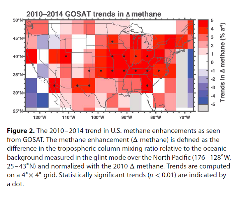 US methane abundance increase