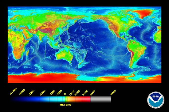 Ocean depths - NOAA