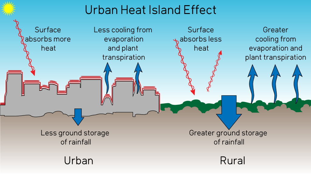 Resultado de imagem para urban heat island