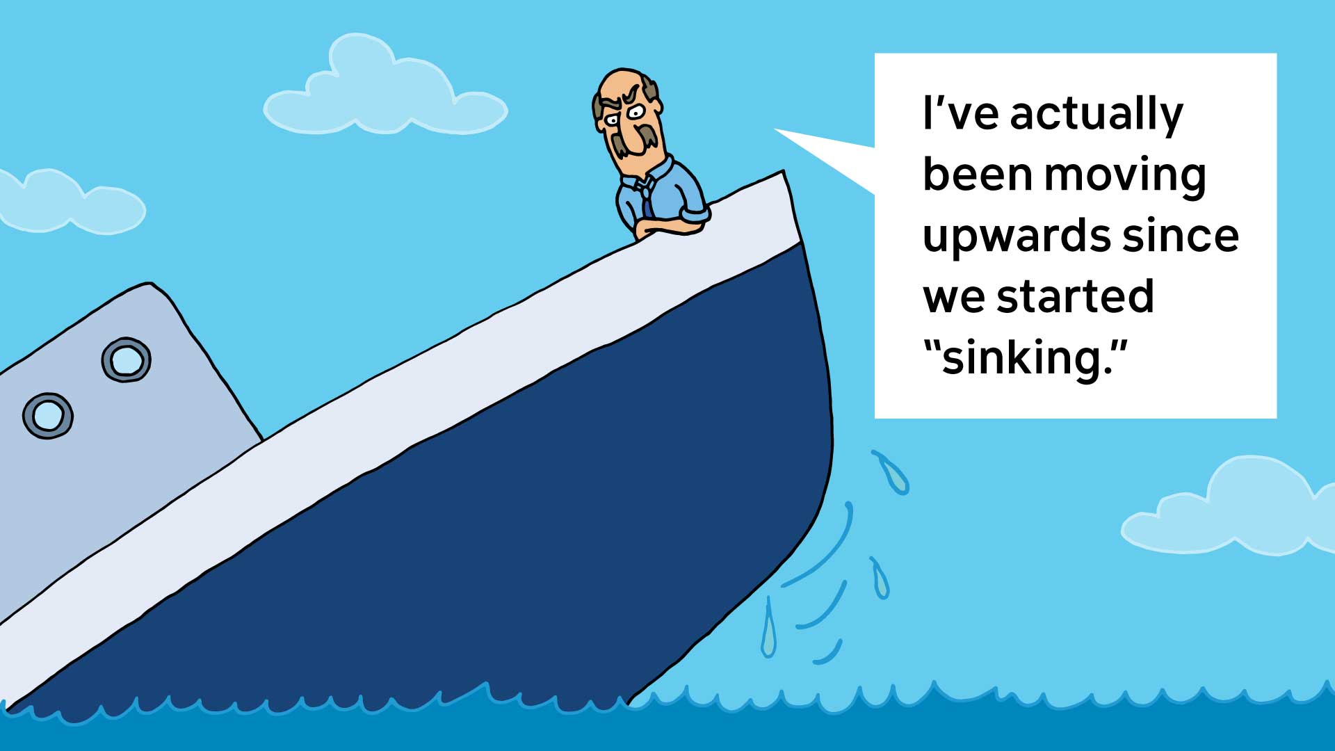 Sinking ship.