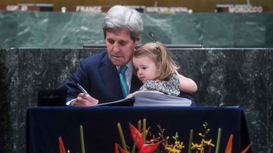 John Kerry Signs Climate Agreement