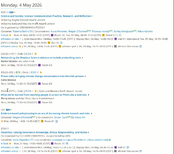 EGU26 Personal program