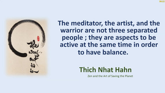 The meditator, warrior and artist