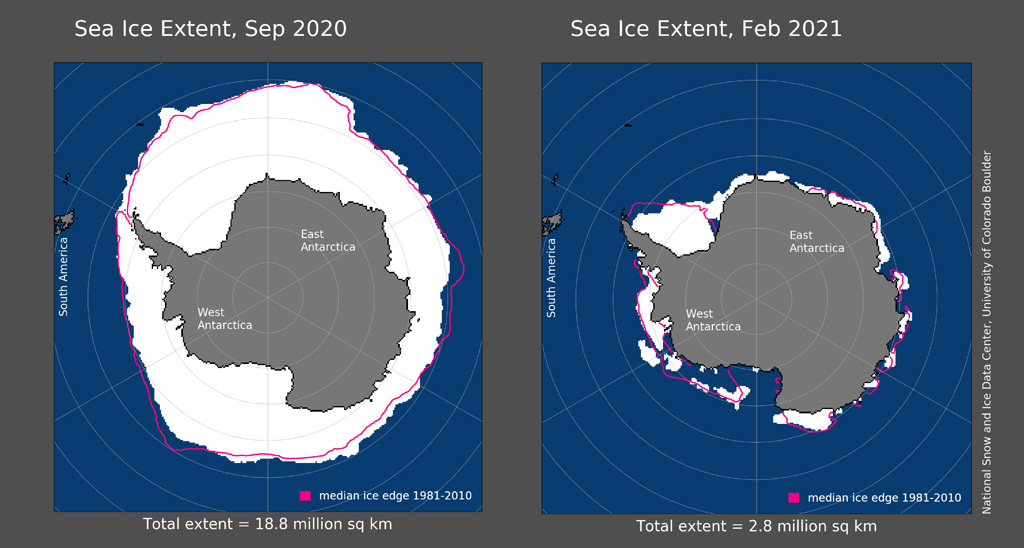 maps of sea ice extent
