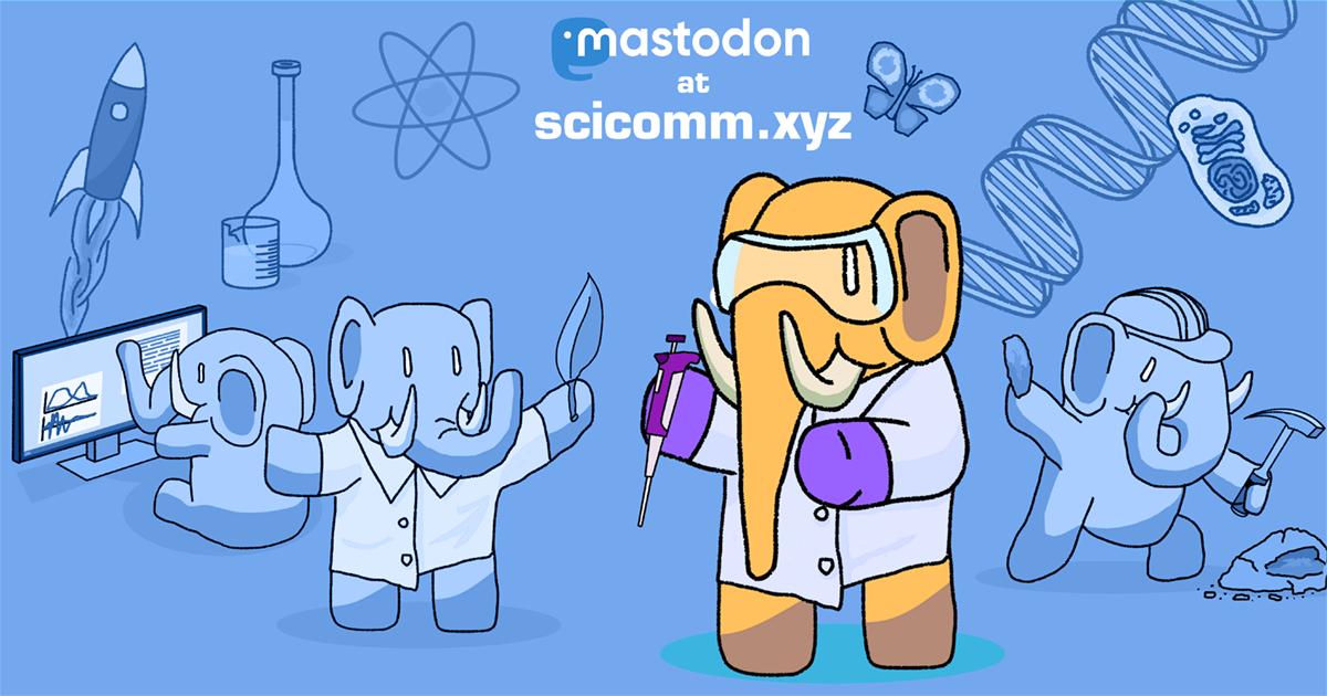 Mastodon scicomm.xyz artwork