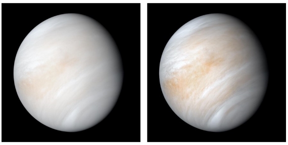 Venus in its shroud of clouds.